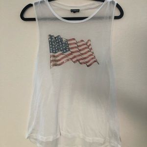 Rustic American Flag Tank Top